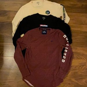 Hollister Size Small Long Sleeve Shirts ×3